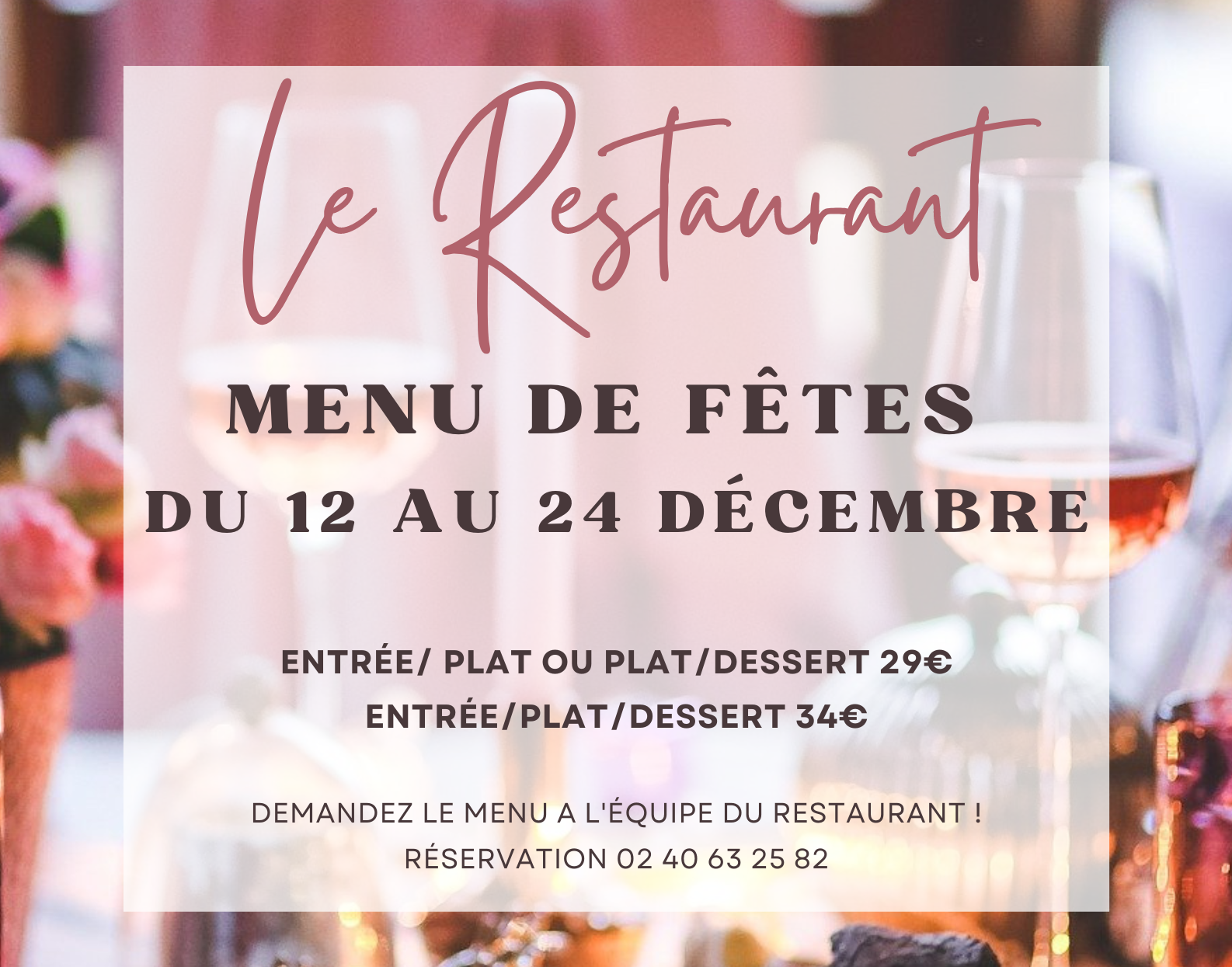 Menu de fin d&rsquo;année